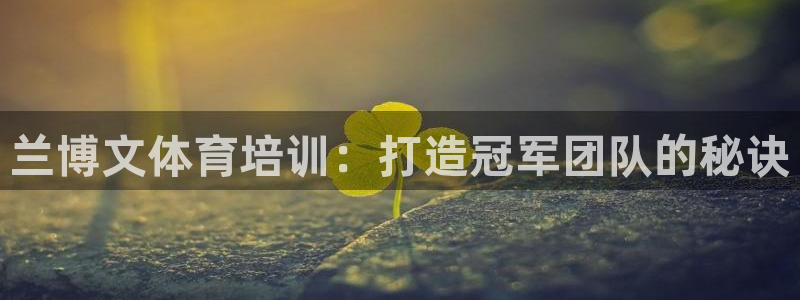 耀世娱乐注册入口官网：兰博文体育培训：打造冠军团队的