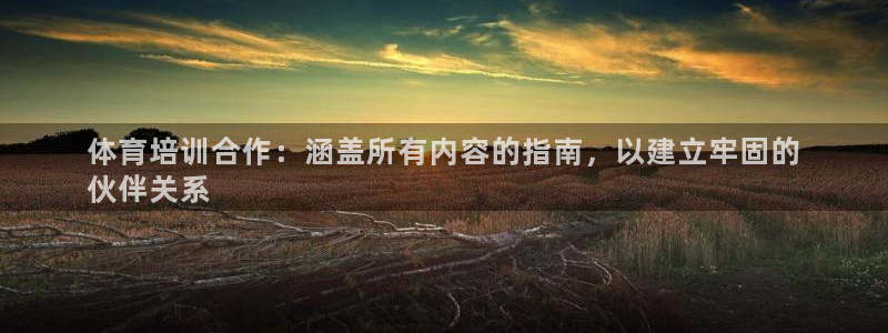 耀世集团七天三倍彩金活动：体育培训合作：涵盖所有内容