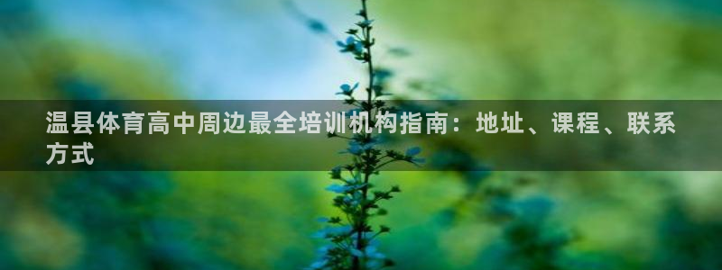 耀世平台注册开户需要什么：温县体育高中周边最全培训机