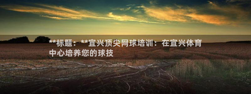 耀世娱乐软件下载官网：**标题：**宜兴顶尖网球培训