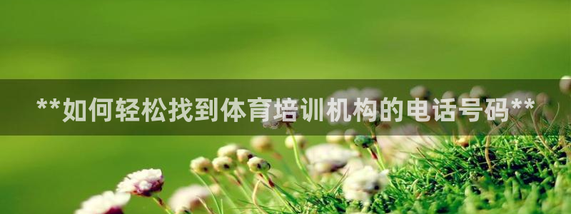 耀世娱乐app下载官网苹果：**如何轻松找到体育培训