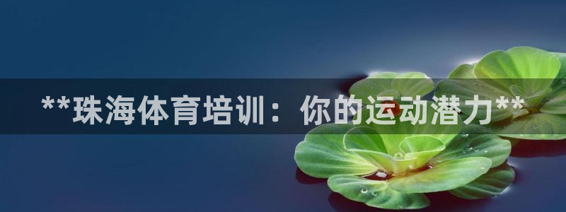 耀世启幕：**珠海体育培训：你的运动潜力**