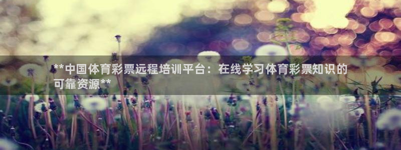 耀世盛典官网下载：**中国体育彩票远程培训平台：在线